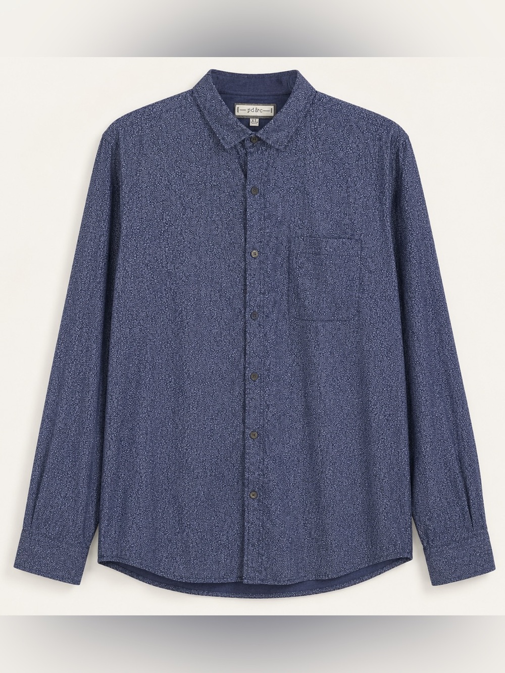 PD&C Slim Fit Navy Micro Floral Button Up Shirt XL NWT Cotton